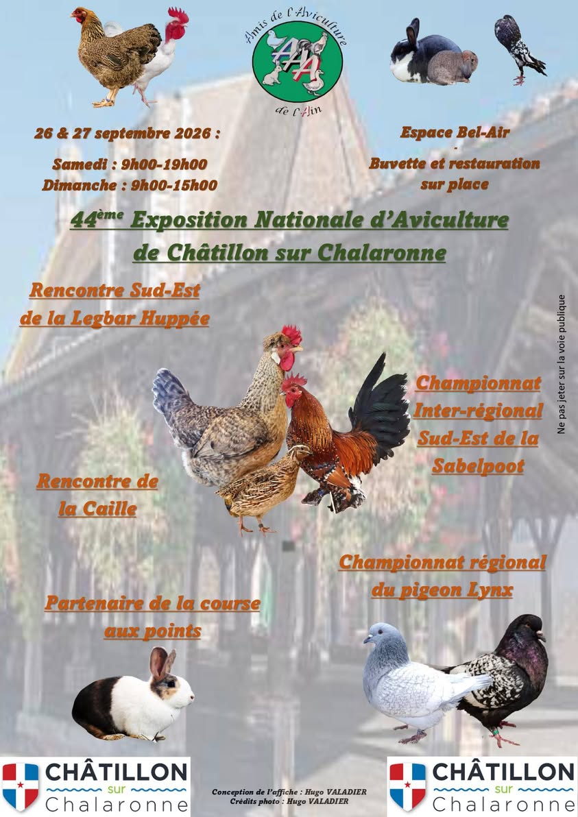 44ᵉ Exposition Nationale d'Aviculture de Châtillon-sur-Chalaronne 2026